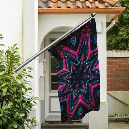 Dark Cloud Kaleidoscope Print Polyester Flag
