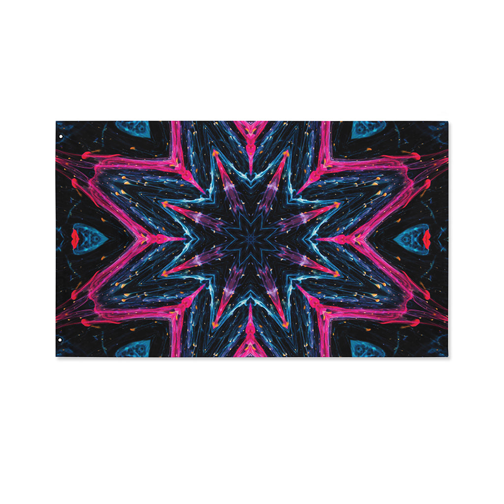 Dark Cloud Kaleidoscope Print Polyester Flag
