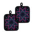 Dark Cloud Kaleidoscope Print Pot Holders