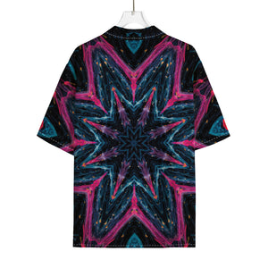 Dark Cloud Kaleidoscope Print Rayon Hawaiian Shirt