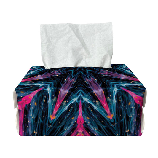 Dark Cloud Kaleidoscope Print Rectangle Tissue Box Cover