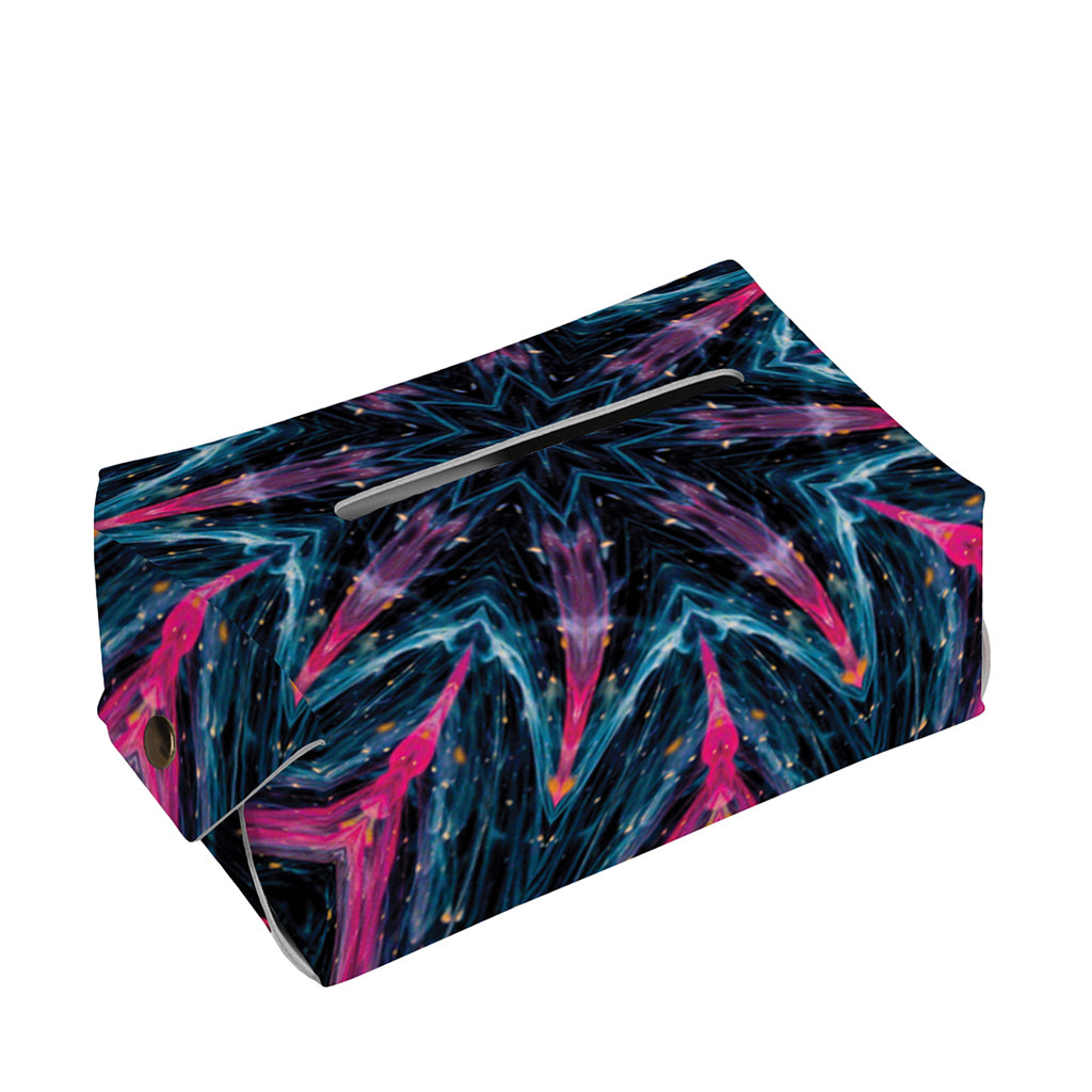 Dark Cloud Kaleidoscope Print Rectangle Tissue Box Cover