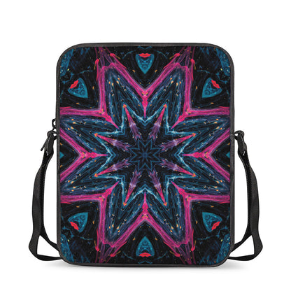 Dark Cloud Kaleidoscope Print Rectangular Crossbody Bag