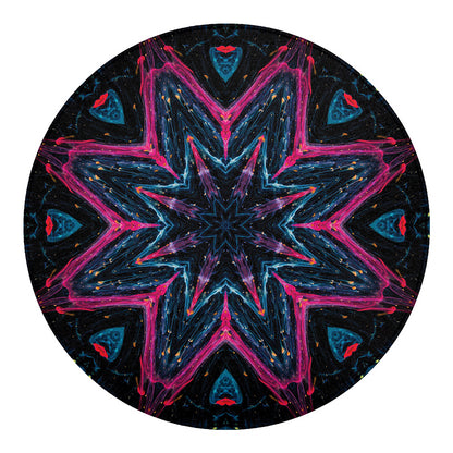 Dark Cloud Kaleidoscope Print Round Blanket
