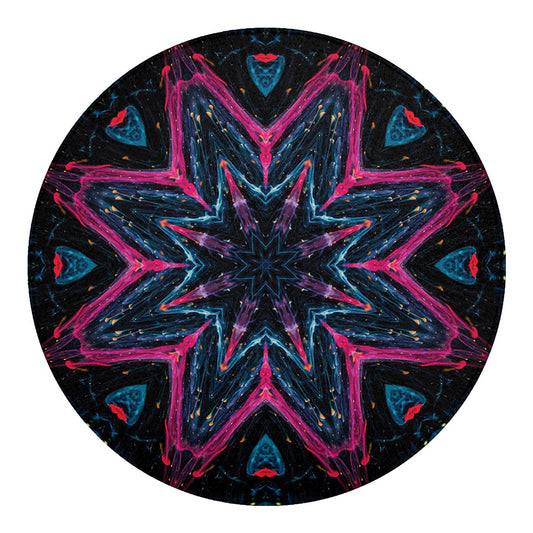 Dark Cloud Kaleidoscope Print Round Blanket