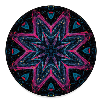 Dark Cloud Kaleidoscope Print Round Floor Mat