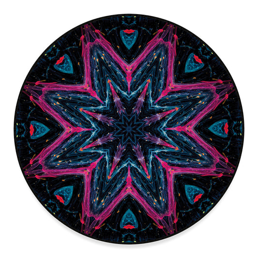 Dark Cloud Kaleidoscope Print Round Floor Mat