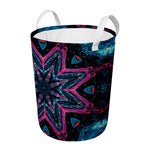Dark Cloud Kaleidoscope Print Round Laundry Basket