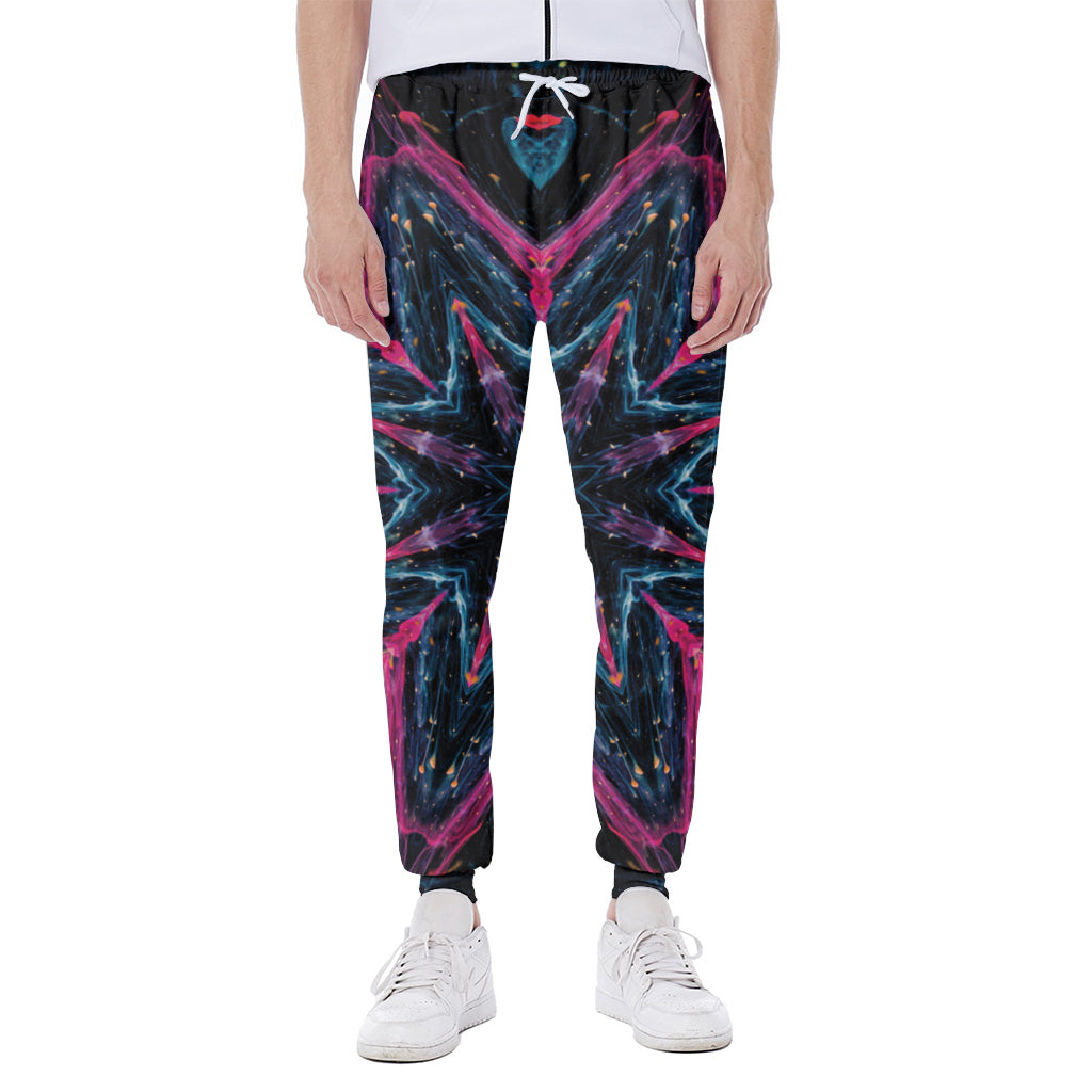 Dark Cloud Kaleidoscope Print Scuba Joggers