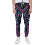 Dark Cloud Kaleidoscope Print Scuba Joggers