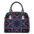 Dark Cloud Kaleidoscope Print Shoulder Handbag