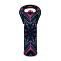 Dark Cloud Kaleidoscope Print Single Neoprene Wine Tote
