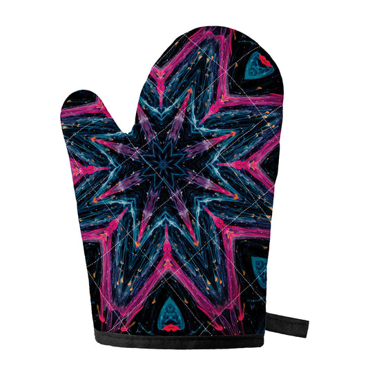 Dark Cloud Kaleidoscope Print Single Oven Mitt