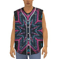 Dark Cloud Kaleidoscope Print Sleeveless Baseball Jersey