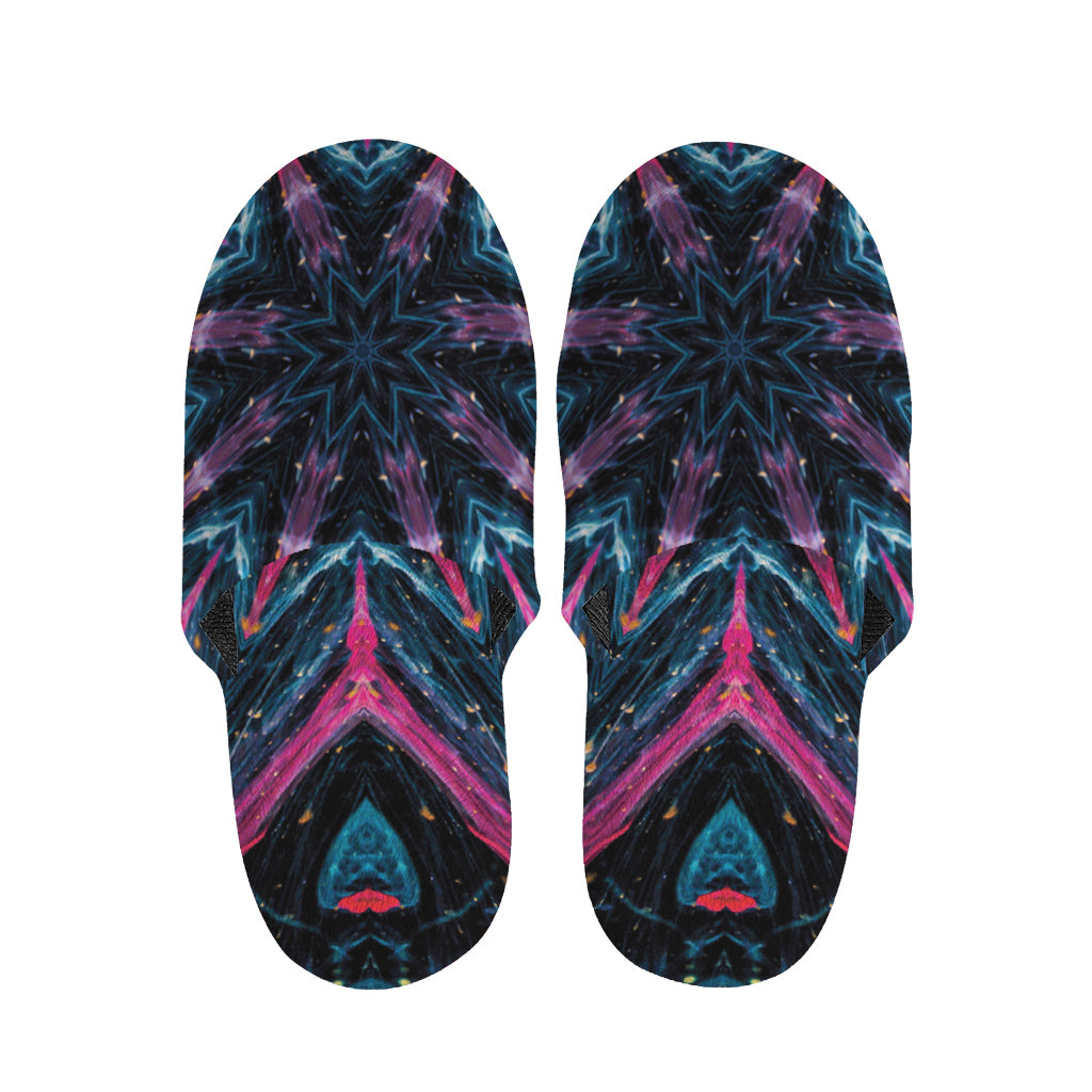 Dark Cloud Kaleidoscope Print Slippers