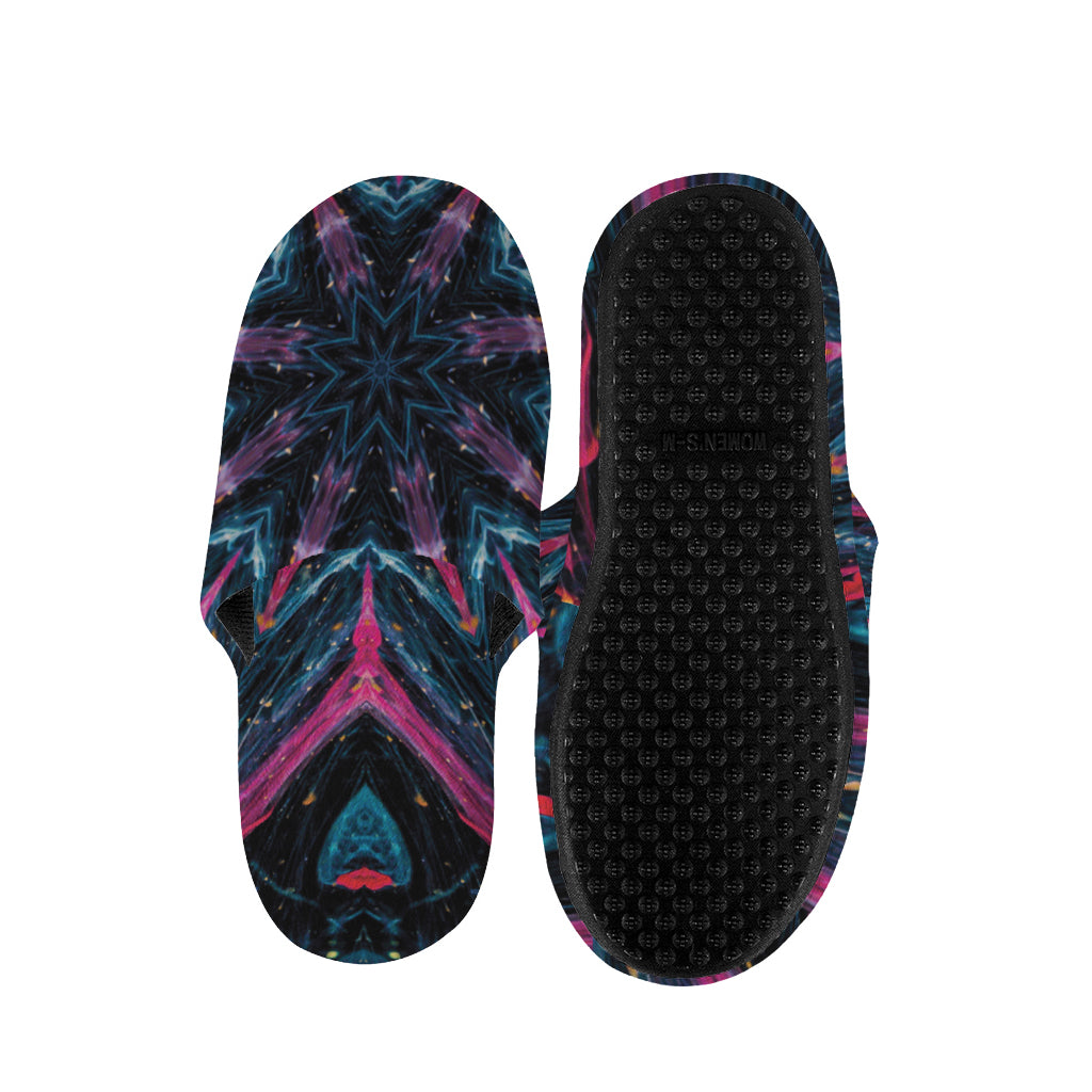 Dark Cloud Kaleidoscope Print Slippers