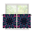 Dark Cloud Kaleidoscope Print Tier Curtains
