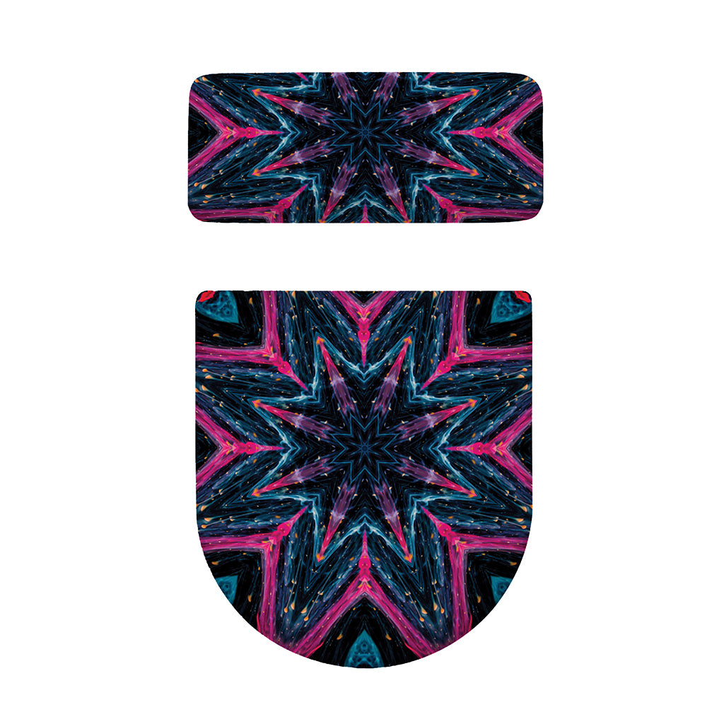 Dark Cloud Kaleidoscope Print Toilet Lid And Tank Cover Set