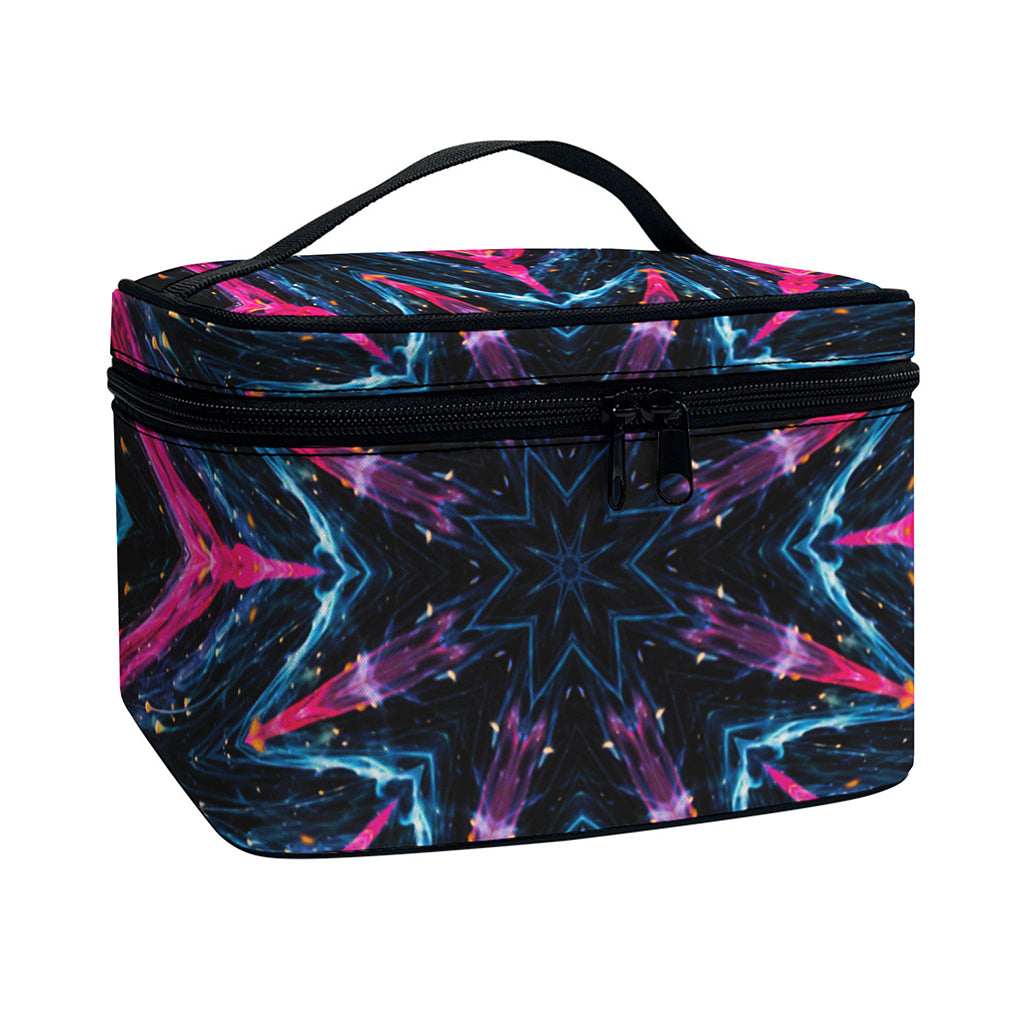 Dark Cloud Kaleidoscope Print Travel Makeup Bag
