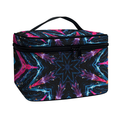Dark Cloud Kaleidoscope Print Travel Makeup Bag