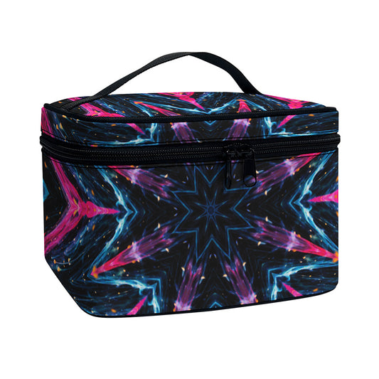 Dark Cloud Kaleidoscope Print Travel Makeup Bag