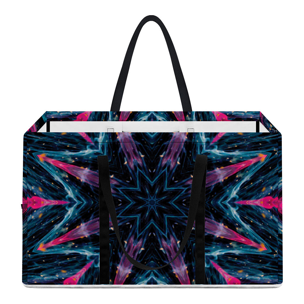 Dark Cloud Kaleidoscope Print Utility Tote Bag