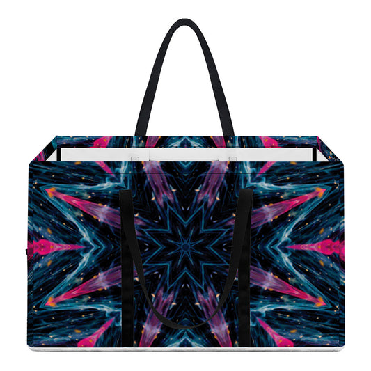 Dark Cloud Kaleidoscope Print Utility Tote Bag