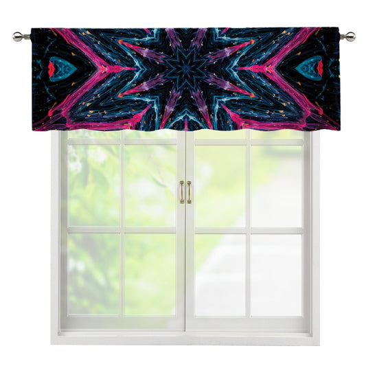 Dark Cloud Kaleidoscope Print Window Valance
