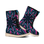 Dark Cloud Kaleidoscope Print Winter Boots