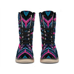 Dark Cloud Kaleidoscope Print Winter Boots
