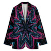 Dark Cloud Kaleidoscope Print Women's Blazer