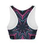 Dark Cloud Kaleidoscope Print Women's Sports Bra