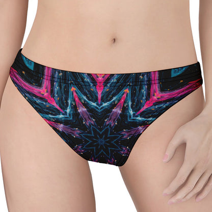 Dark Cloud Kaleidoscope Print Women's Thong