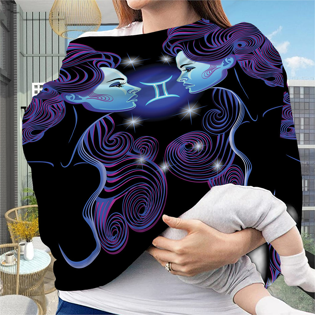 Dark Gemini Zodiac Sign Print Baby Seat Cover