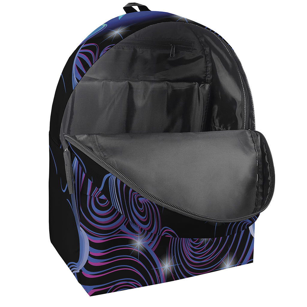 Dark Gemini Zodiac Sign Print Backpack