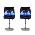 Dark Gemini Zodiac Sign Print Bar Stool Covers