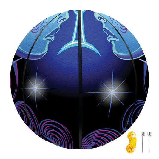 Dark Gemini Zodiac Sign Print Basketball