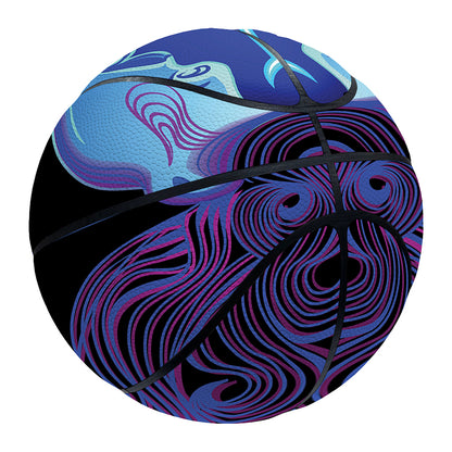 Dark Gemini Zodiac Sign Print Basketball
