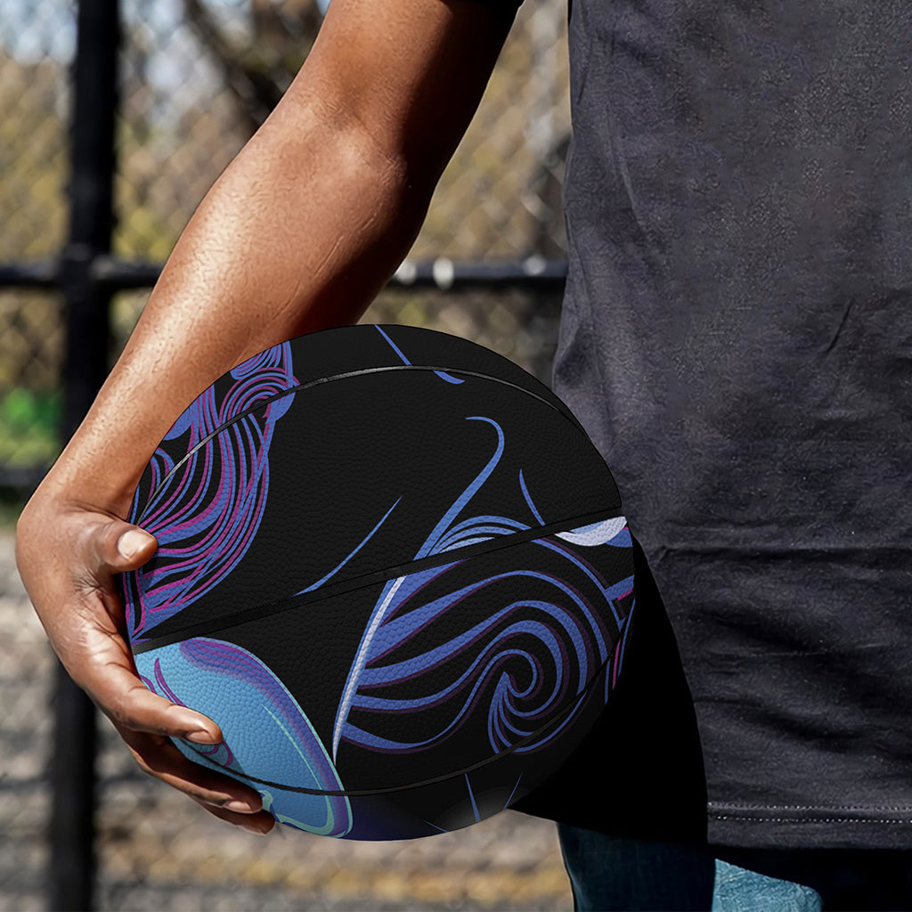 Dark Gemini Zodiac Sign Print Basketball
