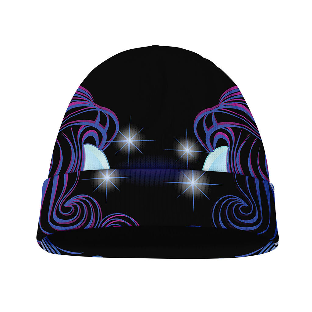 Dark Gemini Zodiac Sign Print Beanie