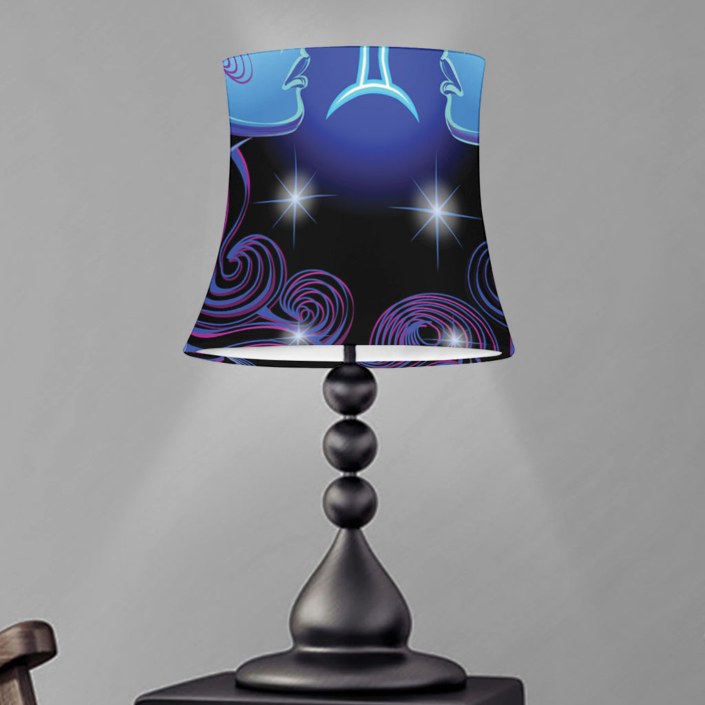 Dark Gemini Zodiac Sign Print Bell Lamp Shade