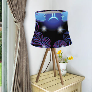 Dark Gemini Zodiac Sign Print Bell Lamp Shade