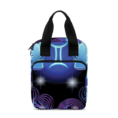 Dark Gemini Zodiac Sign Print Bible Tote Bag