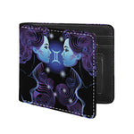 Dark Gemini Zodiac Sign Print Bifold Wallet