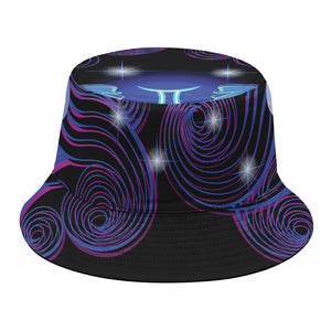 Dark Gemini Zodiac Sign Print Bucket Hat