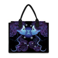 Dark Gemini Zodiac Sign Print Canvas Tote Bag