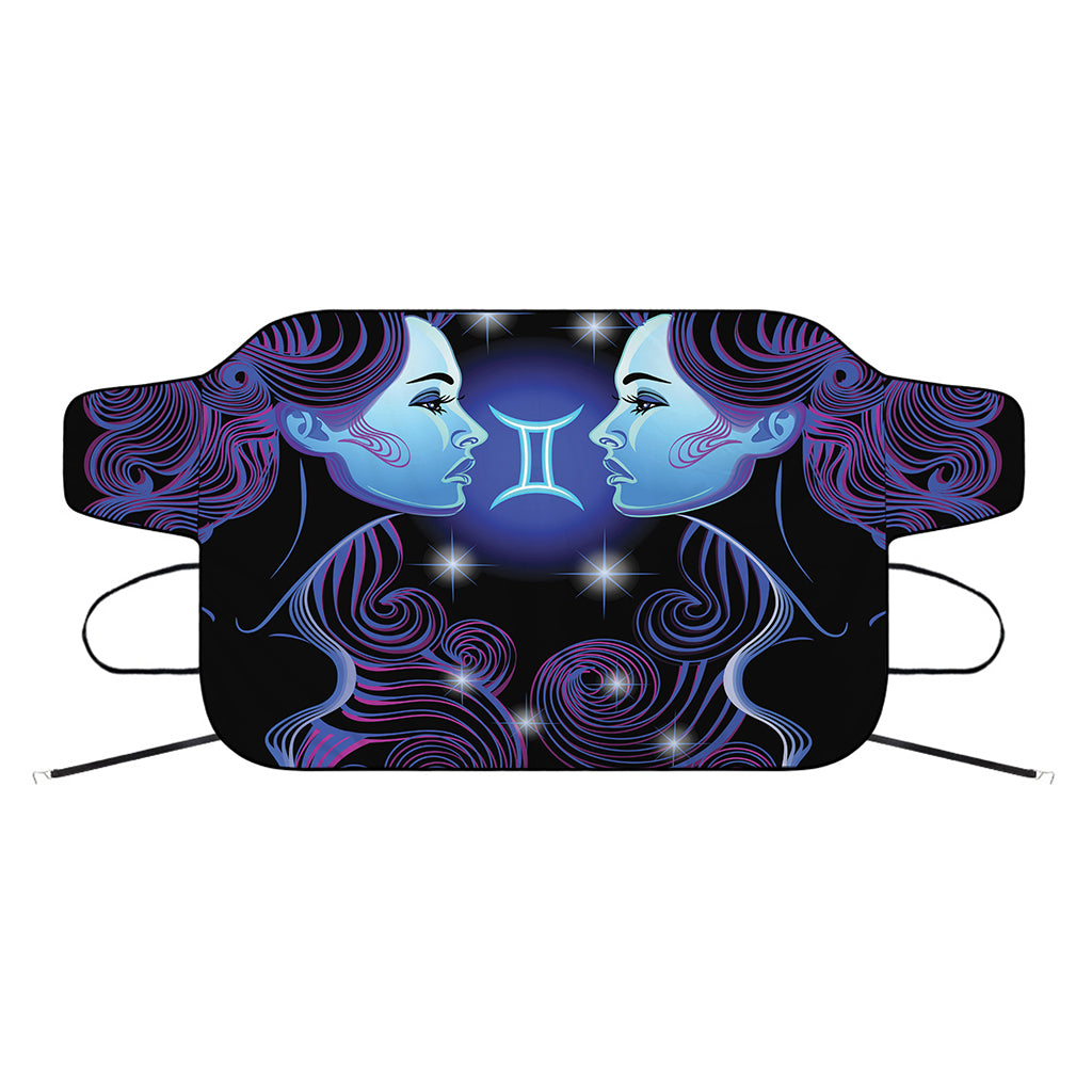 Dark Gemini Zodiac Sign Print Car Windshield Snow Cover