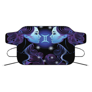 Dark Gemini Zodiac Sign Print Car Windshield Snow Cover