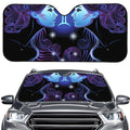 Dark Gemini Zodiac Sign Print Car Windshield Sun Shade
