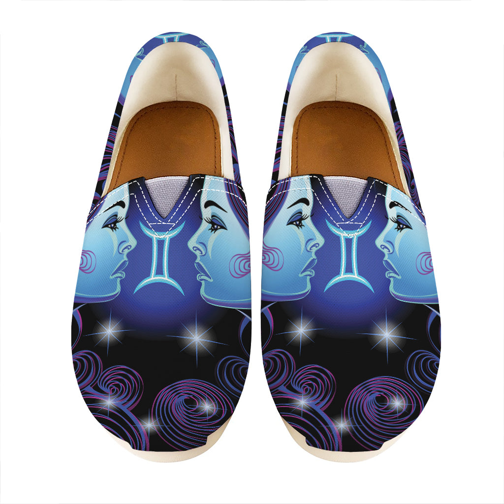 Dark Gemini Zodiac Sign Print Casual Shoes